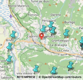 Mappa Via Cà Ferraro, 24030 Caprino Bergamasco BG, Italia (3.0255)