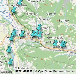 Mappa Via Cà Ferraro, 24030 Caprino Bergamasco BG, Italia (2.09125)