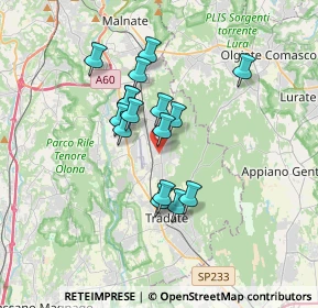 Mappa Via Campo Canalino, 21040 Venegono Inferiore VA, Italia (2.72375)