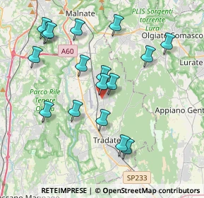 Mappa Via Campo Canalino, 21040 Venegono Inferiore VA, Italia (3.95176)