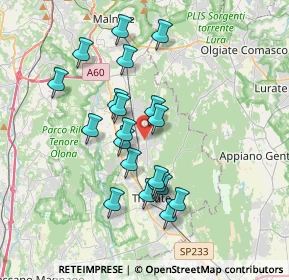 Mappa Via Campo Canalino, 21040 Venegono Inferiore VA, Italia (3.2575)