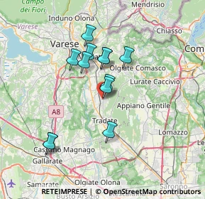 Mappa Via Campo Canalino, 21040 Venegono Inferiore VA, Italia (5.90167)