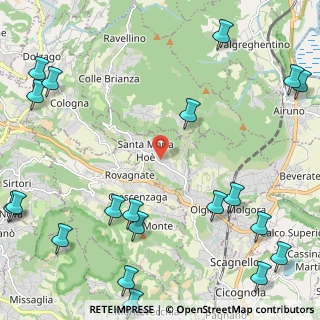 Mappa Via Contrada di Mezzo, 23889 Santa Maria Hoè LC, Italia (3.3415)