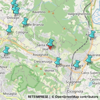 Mappa Via Contrada di Mezzo, 23889 Santa Maria Hoè LC, Italia (3.22364)