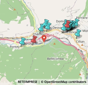 Mappa Viale Stazione, 11024 Chatillon AO, Italia (2.0685)