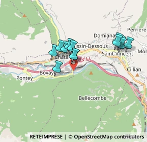 Mappa Viale Stazione, 11024 Chatillon AO, Italia (1.52077)