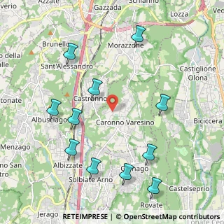Mappa Via Casee, 21040 Caronno Varesino VA, Italia (2.36182)