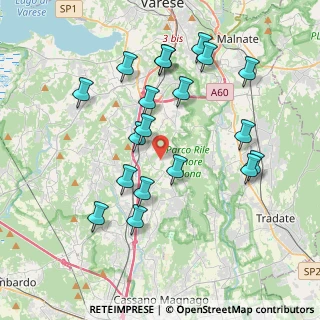 Mappa Via Casee, 21040 Caronno Varesino VA, Italia (3.89053)