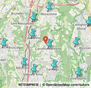 Mappa Via Zurino, 21040 Caronno Varesino VA, Italia (2.992)