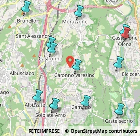 Mappa Via Zurino, 21040 Caronno Varesino VA, Italia (2.54154)