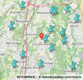Mappa Via Zurino, 21040 Caronno Varesino VA, Italia (2.53733)