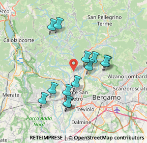 Mappa Via Martiri della Libertà, 24030 Almenno San Bartolomeo BG, Italia (6.53308)