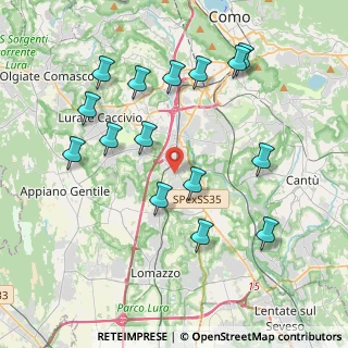 Mappa Via Giuseppe Verdi, 22073 Fino Mornasco CO, Italia (4.136)