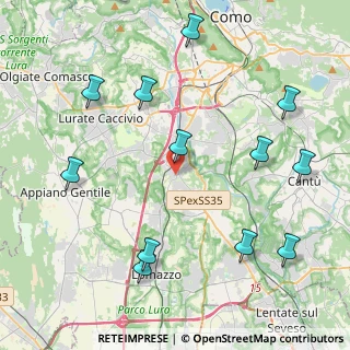 Mappa Via Giuseppe Verdi, 22073 Fino Mornasco CO, Italia (4.98333)