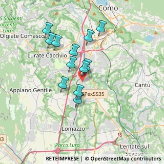 Mappa Via Giuseppe Verdi, 22073 Fino Mornasco CO, Italia (3.06333)