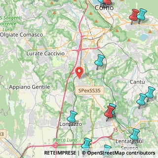 Mappa Via Giuseppe Verdi, 22073 Fino Mornasco CO, Italia (7.28667)