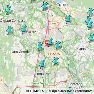 Mappa Via Giuseppe Verdi, 22073 Fino Mornasco CO, Italia (6.11235)