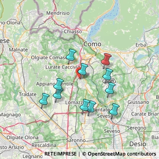 Mappa Via Giuseppe Verdi, 22073 Fino Mornasco CO, Italia (6.62455)