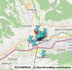 Mappa Via Innocenzo V, 11100 Aosta AO, Italia (0.89308)