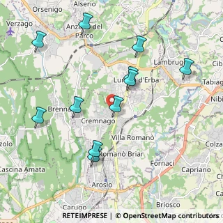 Mappa Via Fiume, 22044 Inverigo CO, Italia (2.10636)