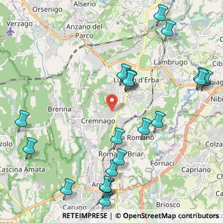 Mappa Via Fiume, 22044 Inverigo CO, Italia (2.642)