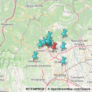 Mappa Via Martiri d.Libertà, 36014 Santorso VI, Italia (7.56818)
