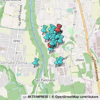 Mappa Via Tevere, 21043 Castiglione Olona VA, Italia (0.25)