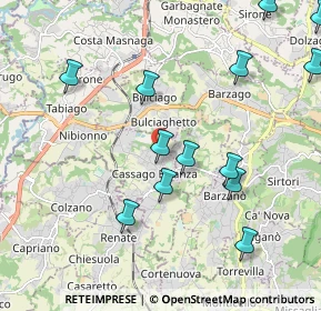 Mappa Via G. Parini, 23893 Cassago Brianza LC, Italia (2.49286)