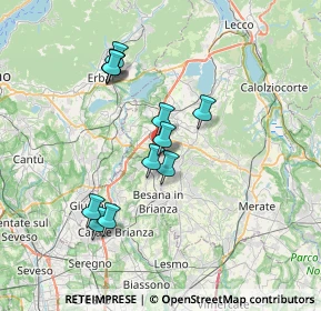 Mappa Via G. Parini, 23893 Cassago Brianza LC, Italia (6.3525)