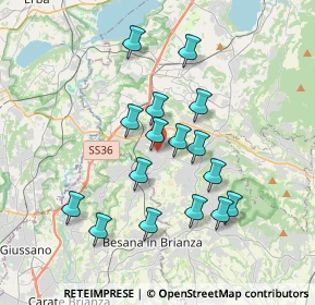 Mappa Via G. Parini, 23893 Cassago Brianza LC, Italia (3.26375)