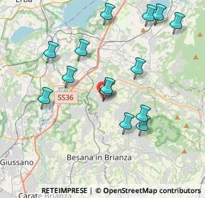 Mappa Via G. Parini, 23893 Cassago Brianza LC, Italia (3.95643)