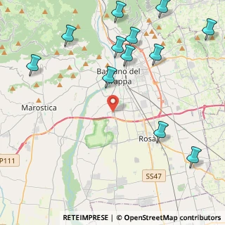 Mappa Centro Commerciale Emisfero, 36061 Bassano del Grappa VI, Italia (5.57917)