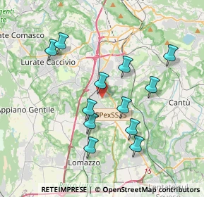 Mappa 22073 Fino Mornasco CO, Italia (3.48833)