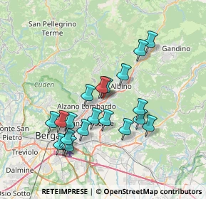 Mappa Via Guglielmo Marconi, 24027 Nembro BG, Italia (6.8235)