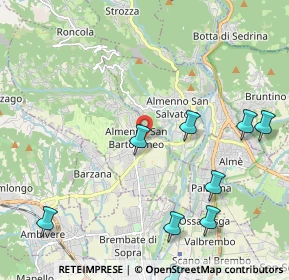 Mappa Strada della Regina, 24030 Almenno San Bartolomeo BG, Italia (3.1675)