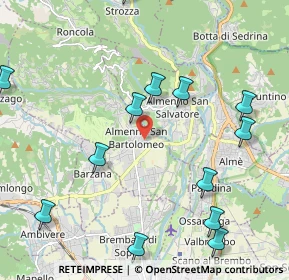 Mappa Strada della Regina, 24030 Almenno San Bartolomeo BG, Italia (2.55615)