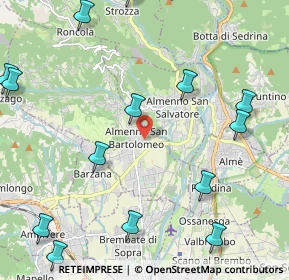 Mappa Strada della Regina, 24030 Almenno San Bartolomeo BG, Italia (2.86786)