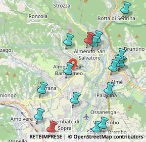 Mappa Strada della Regina, 24030 Almenno San Bartolomeo BG, Italia (2.34412)