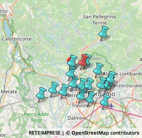 Mappa Strada della Regina, 24030 Almenno San Bartolomeo BG, Italia (6.70316)