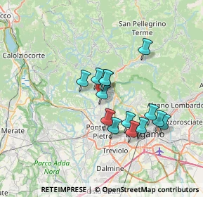 Mappa Strada della Regina, 24030 Almenno San Bartolomeo BG, Italia (5.63857)