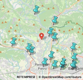 Mappa Strada della Regina, 24030 Almenno San Bartolomeo BG, Italia (5.18235)