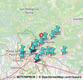 Mappa Via Belvedere, 24022 Alzano Lombardo BG, Italia (6.45333)