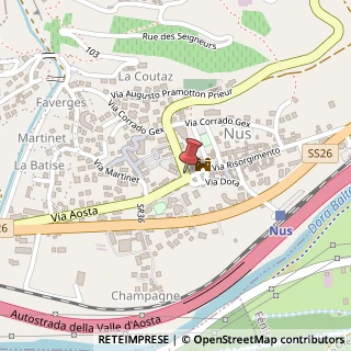 Mappa Via St. Barthelemy, 4, 11020 Nus, Aosta (Valle d'Aosta)