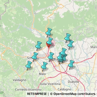Mappa Via Preazzi di Sopra, 36013 Piovene Rocchette VI, Italia (6.39857)
