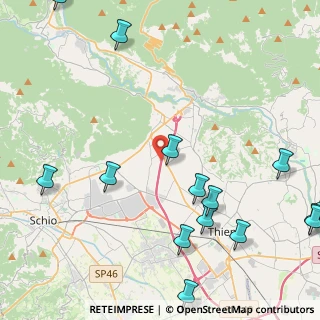 Mappa Via Preazzi di Sopra, 36013 Piovene Rocchette VI, Italia (6.2825)