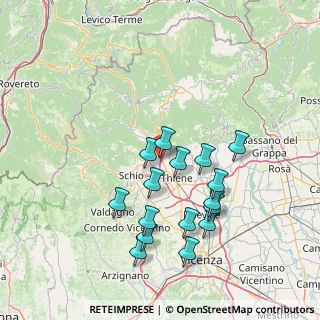 Mappa Via Preazzi di Sopra, 36013 Piovene Rocchette VI, Italia (14.22188)