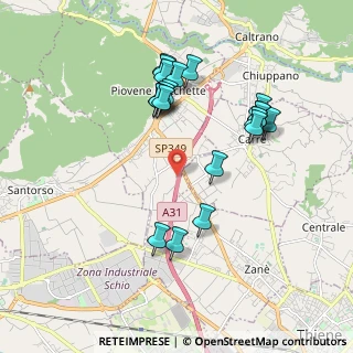 Mappa Via Preazzi di Sopra, 36013 Piovene Rocchette VI, Italia (1.845)