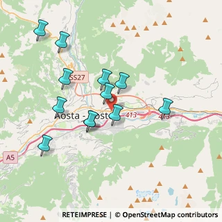 Mappa Via Croix Noire, 11100 Aosta AO, Italia (3.54167)