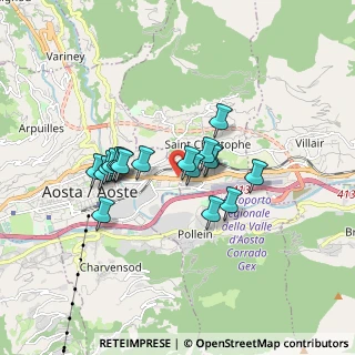 Mappa Via Croix Noire, 11100 Aosta AO, Italia (1.325)