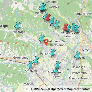 Mappa Via Albarida, 24030 Barzana BG, Italia (2.4255)